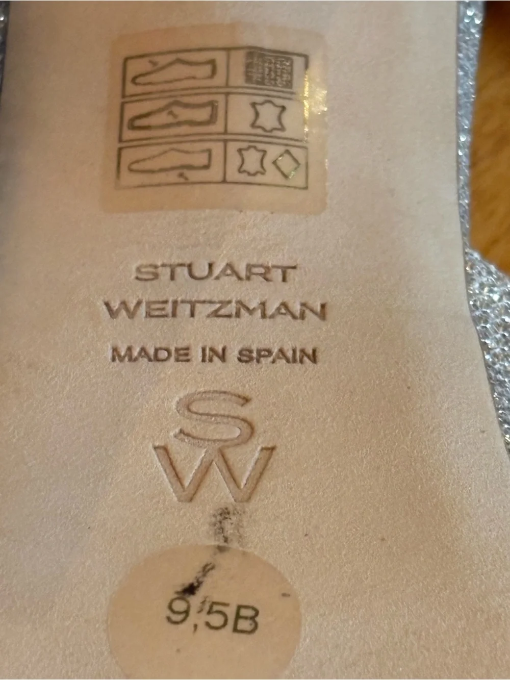Stuart Weitzman Glittery Gold Dayna II Platform Sandals with Ankle Strap, NEW
